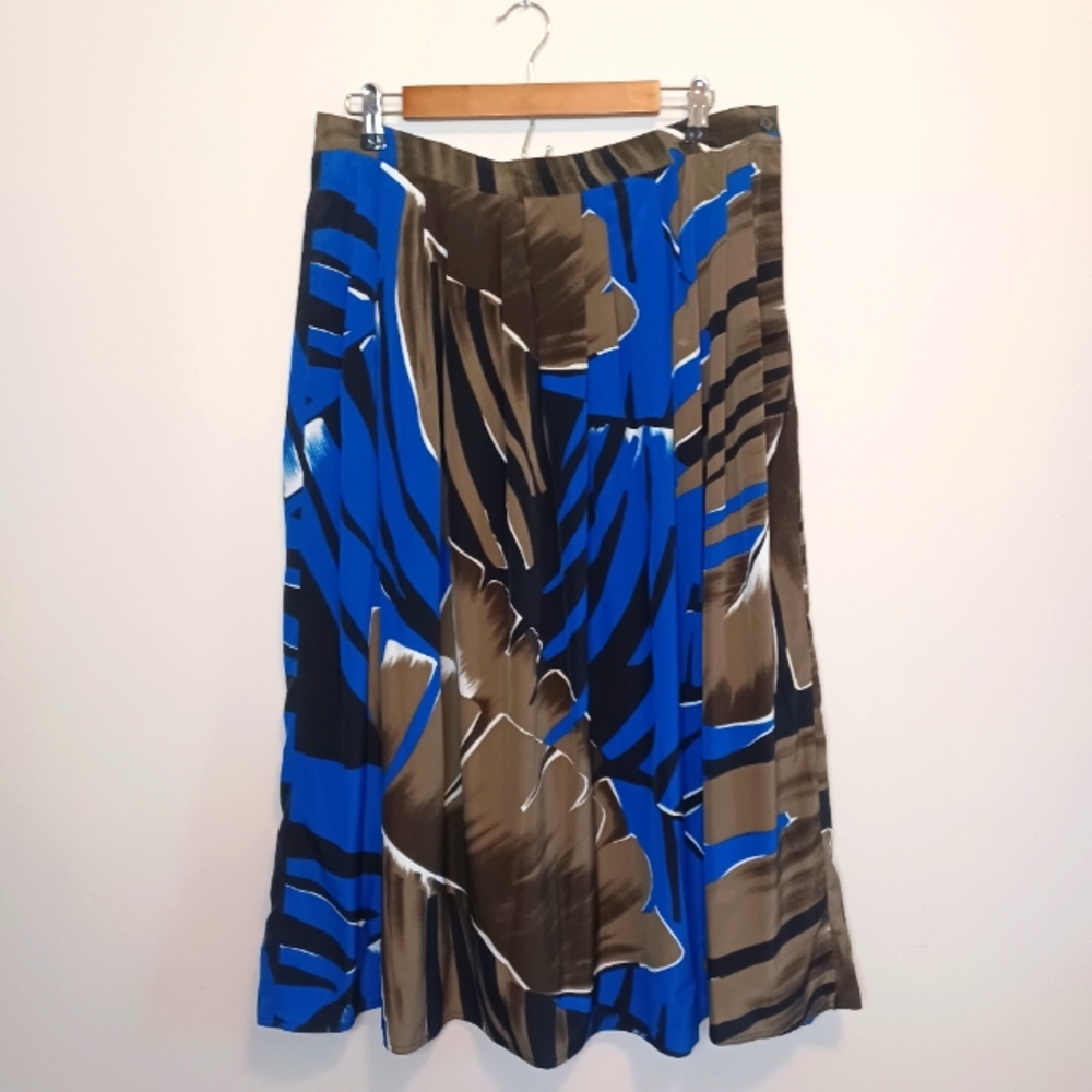 Vintage Women's Rafaella Bold Tropical Print Midi Skirt